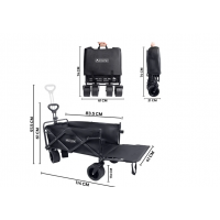 Orcamp Kamp & Plaj Arabası (FREN SİSTEMLİ RULMANLI KALIN TEKER, KATLANIR)