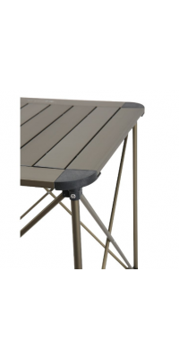 Nurgaz Paslanmaz Çelik Campout Taşınabilir Portatif Alüminyum Kamp Masası Gri