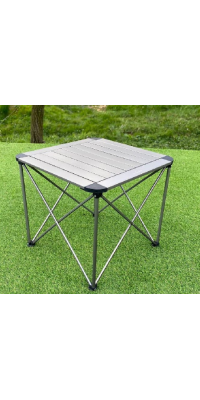 Nurgaz Paslanmaz Çelik Campout Taşınabilir Portatif Alüminyum Kamp Masası Gri