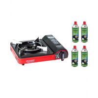 Orcamp Tekli Portatif Kamp Ocak Gaz Stop Emniyetli 4 Adet 227 Kartuş Garantili