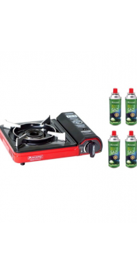 Orcamp Tekli Portatif Kamp Ocak Gaz Stop Emniyetli 4 Adet 227 Kartuş Garantili