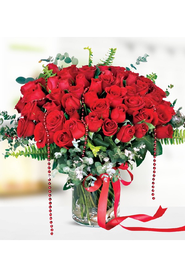 Vazoda 51 Kırmızı Gül Vazoda 51 Kırmızı Gül
