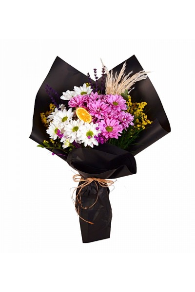 Pembe Beyaz Papatya Buketi Pembe Beyaz Papatya Buketi