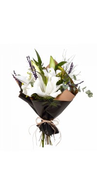 Kokulu Beyaz Lilyum Buketi