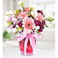 Vazoda Karışık Çiçekler 