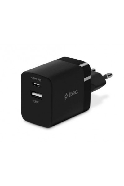 Ttec Smartcharger Duo Pd 45W Seyahat Hızlı Şarj Aleti Usb-C+Usb-A