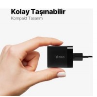Ttec Smartcharger Duo Pd 45W Seyahat Hızlı Şarj Aleti Usb-C+Usb-A