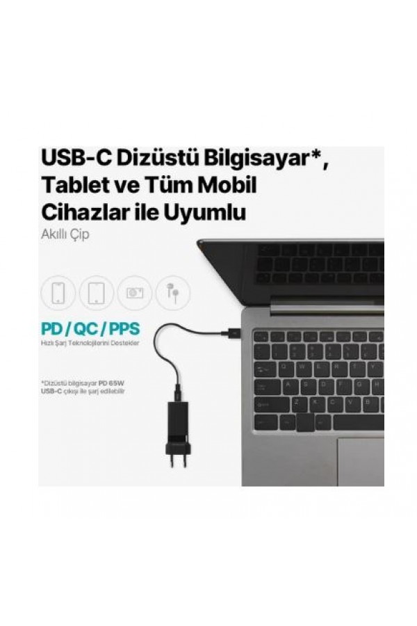 Ttec Süper Hızlı Gan 65W 2x Pd Type C ve 1x USB Girişli Şarj Fiyatı