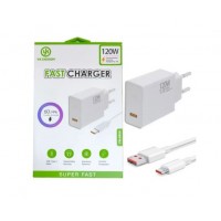 YK Desing 120w süper fast şarj adaptörü kısa devre ve yüksek voltaj korumalı adaptör